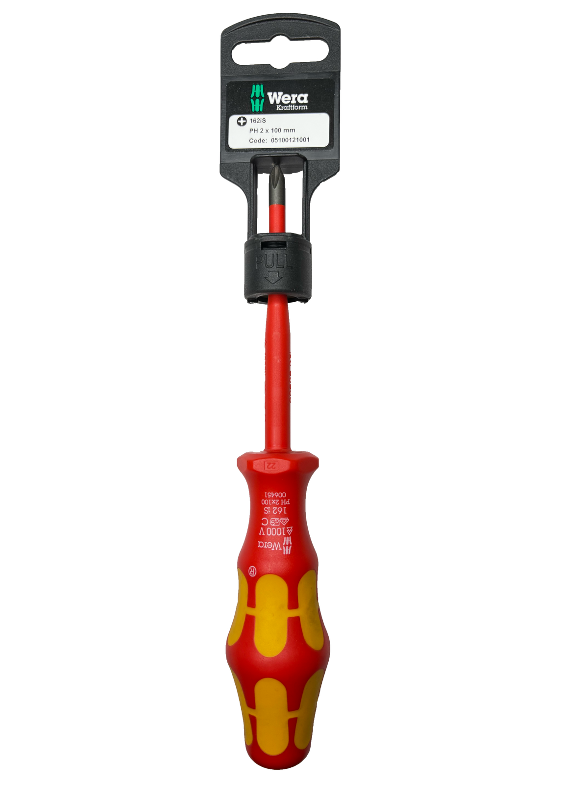 Wera 05100121001 162IS PH 2 X 100 MM HANG-TAG VDE INSULATED SCREWDRIVER