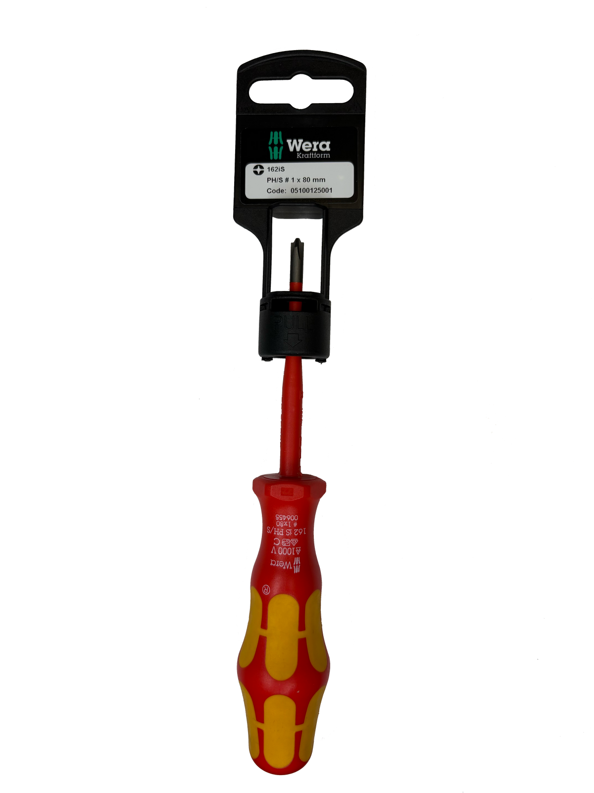 Wera 05100125001 162IS PH/S # 1 X 80 MM HANG-TAG VDE INSULATED SCREWDRIVER