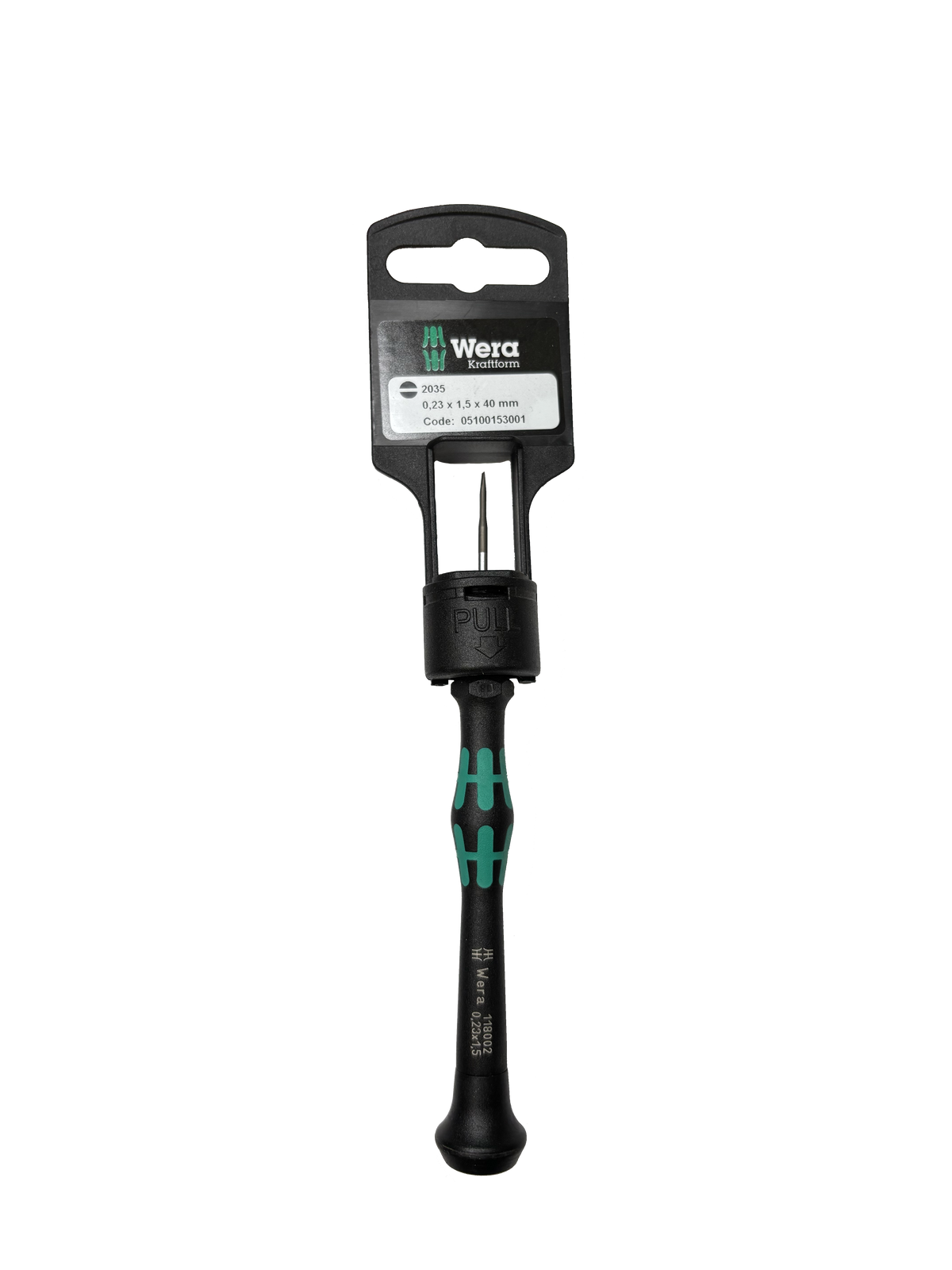 Wera 05100153001 2035 0,23 X 1,5 X 40 MM HANG-TAG MICRO S/DRIVER FOR SLOTTED SCREWS