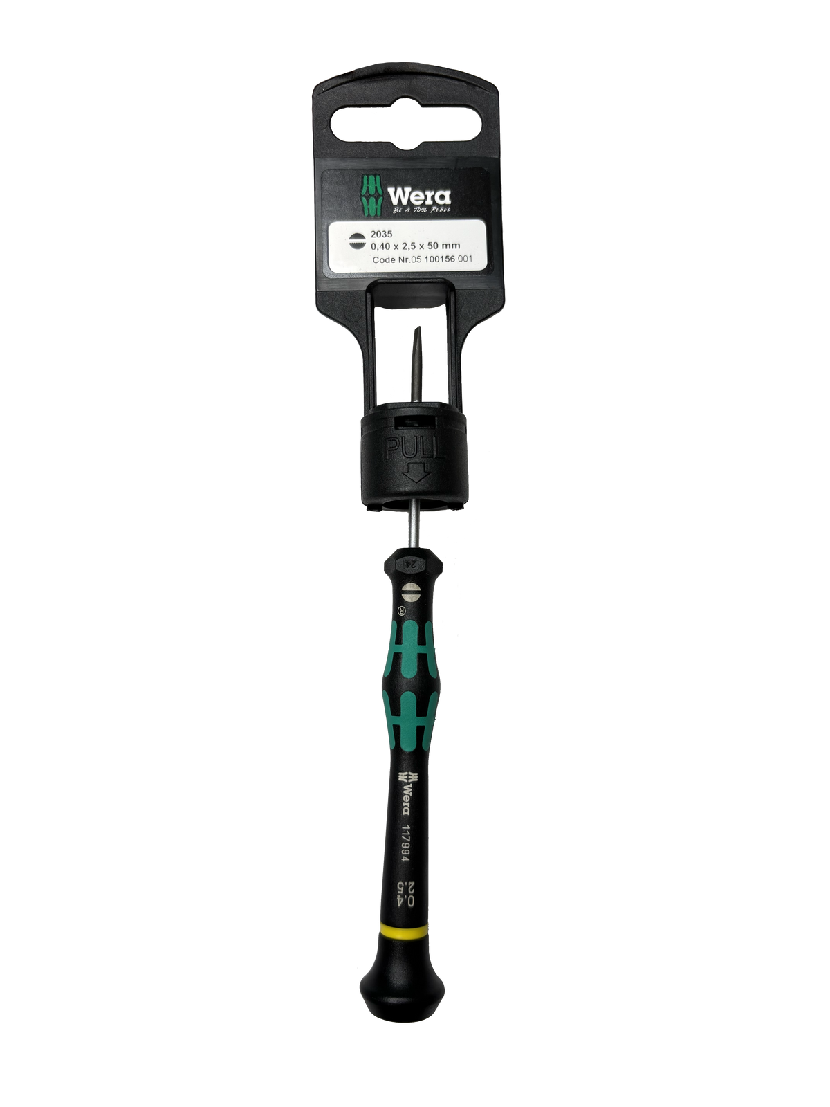 Wera 05100156001 2035 0,40 X 2,5 X 50 MM HANG-TAG MICRO S/DRIVER FOR SLOTTED SCREWS