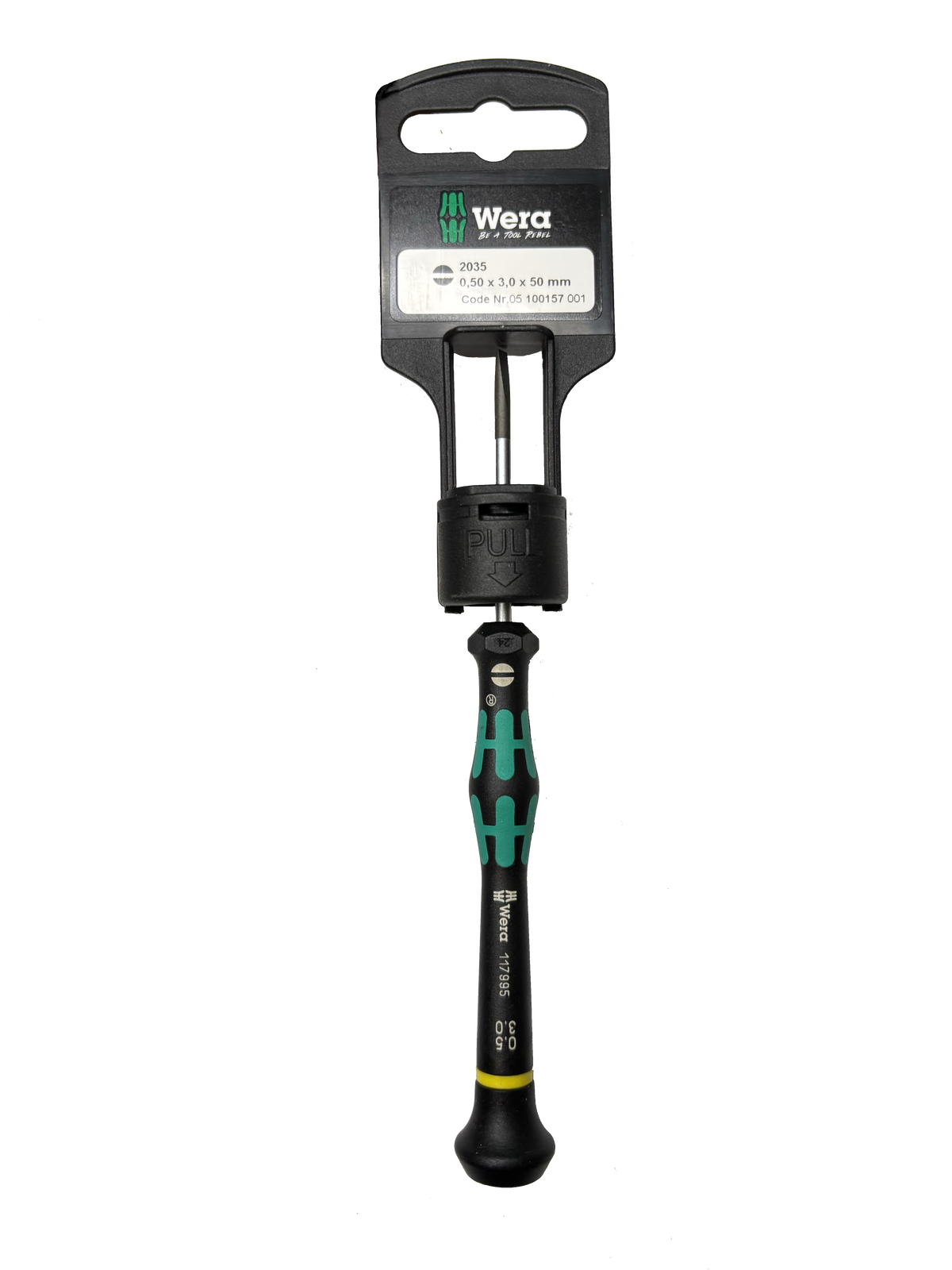 Wera 05100157001 2035 0,50 X 3,0 X 50 MM HANG-TAG MICRO S/DRIVER FOR SLOTTED SCREWS
