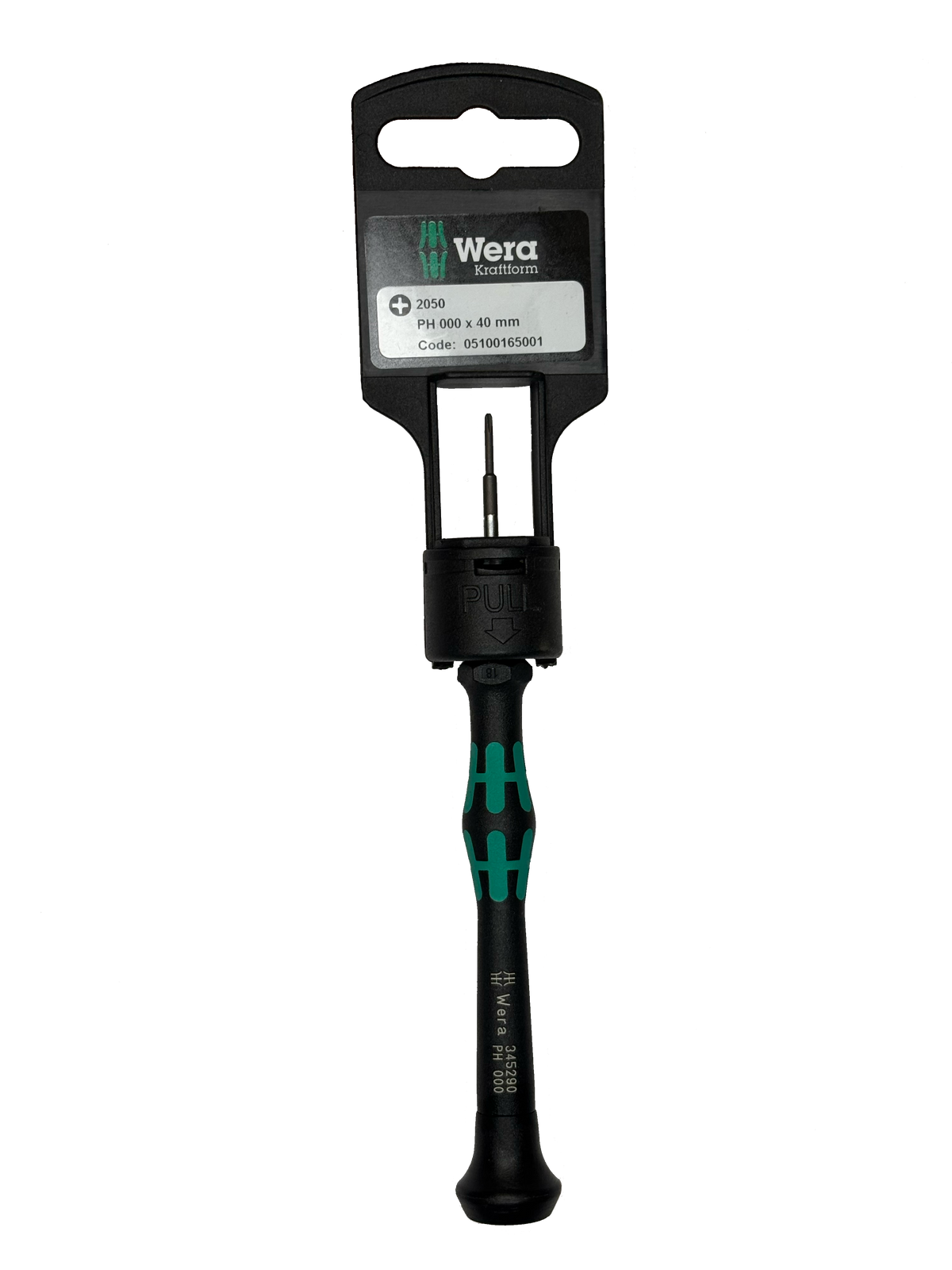 Wera 05100165001 2050 PH 000 X 40 MM HANG-TAG MICRO S/DRIVER FOR PHILLIPS SCREWS