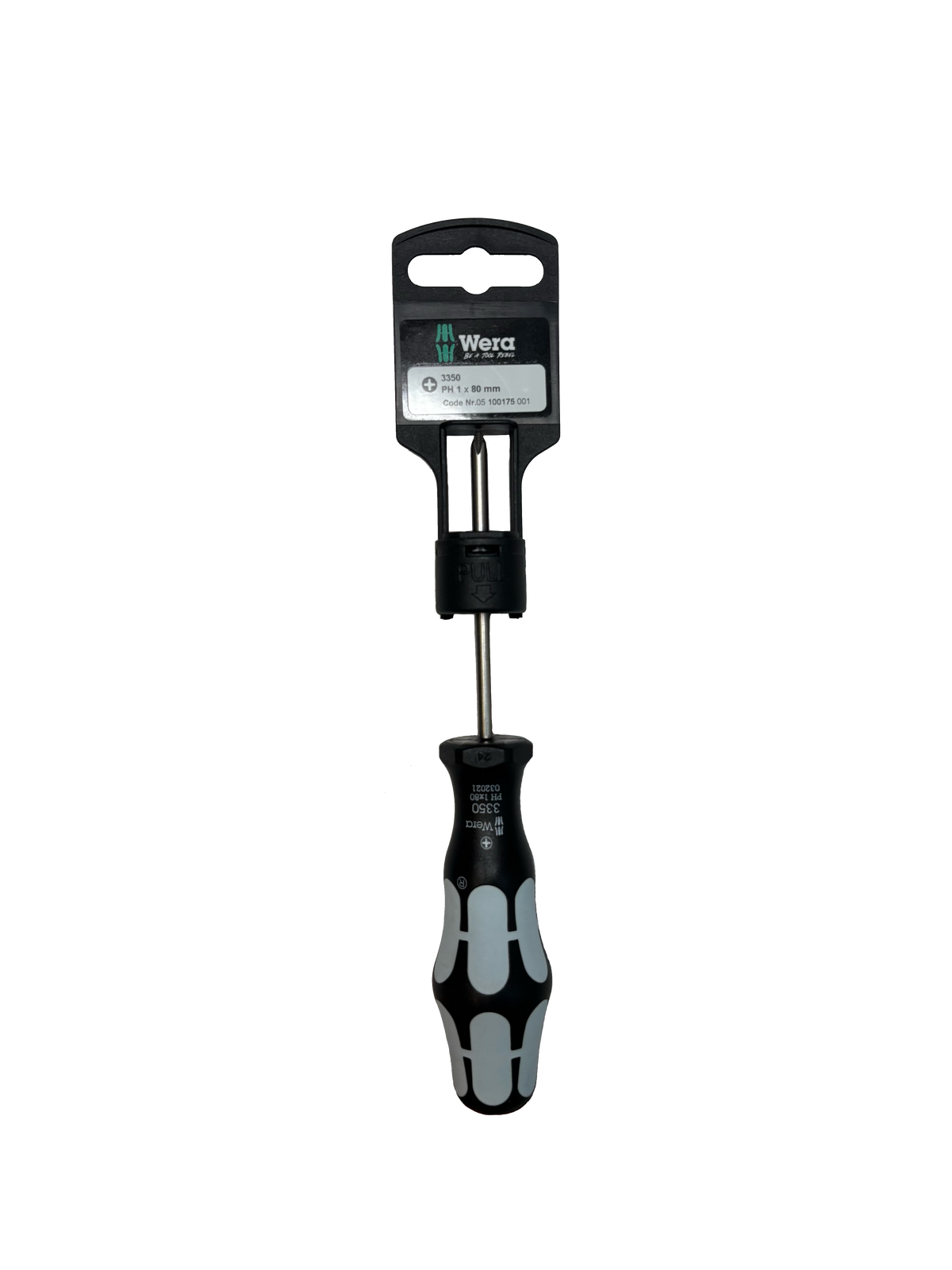Wera 05100175001 3350 PH 1 X 80 MM HANG-TAG S/DRIVER FOR PHILLIPS SCREWS