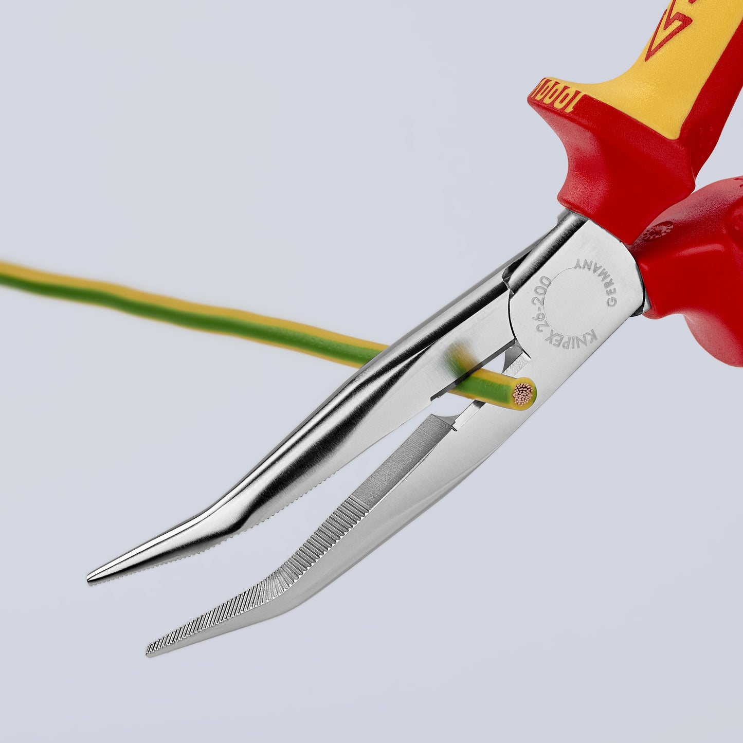 Knipex 26 26 200 Long Nose 40° Angled Pliers with Cutter-1000V Insulated - image 6