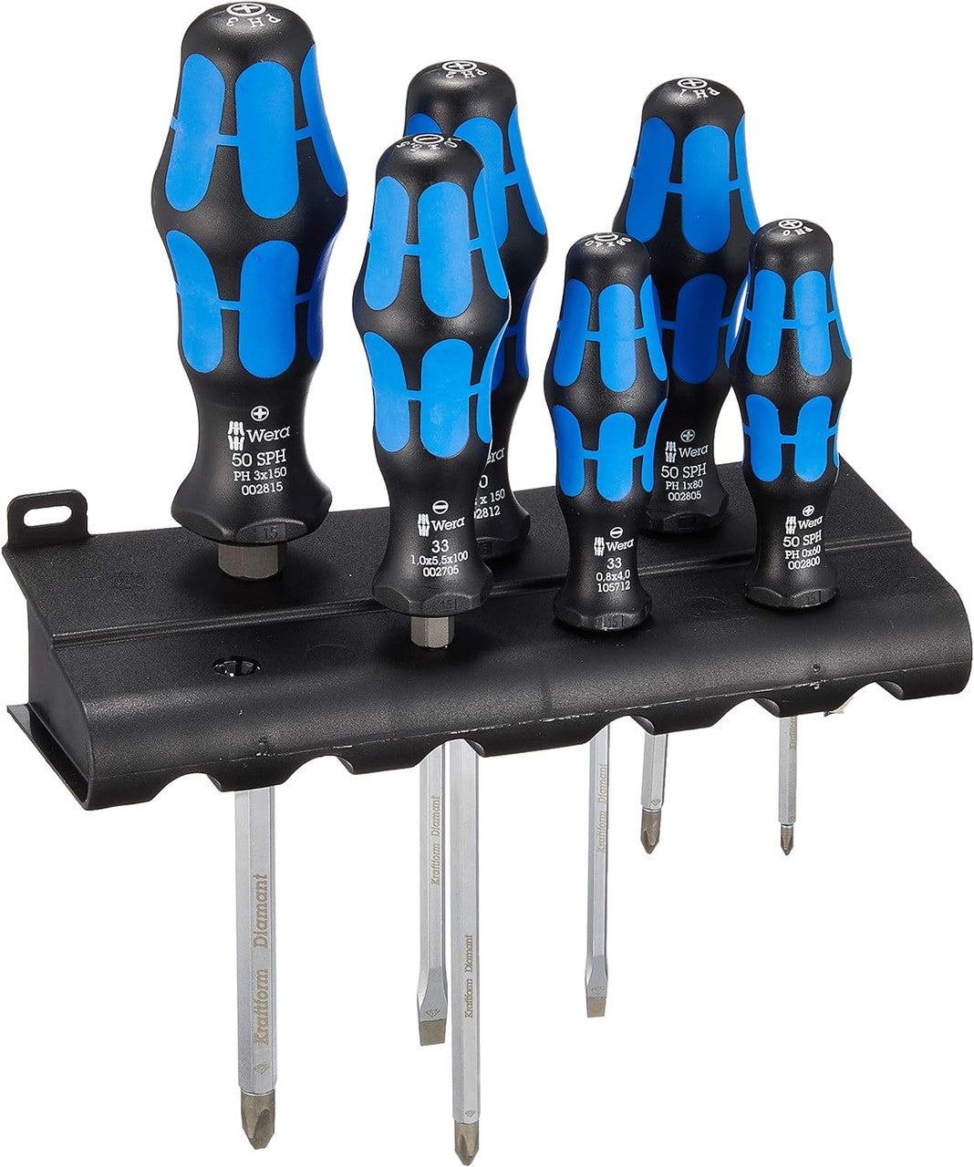 Wera 05137801001 Kraftform Diamond Set 6PC Plus Rack