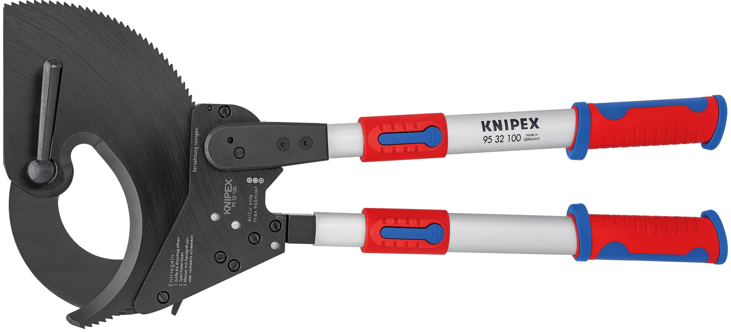 Knipex 95 32 100 Ratcheting Cable Cutters-Telescopic Handles - KNIPEX Tools
