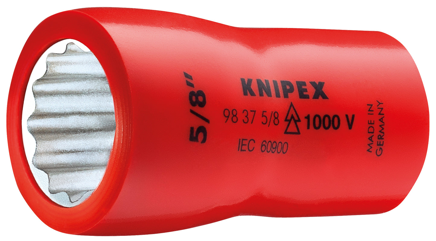 Knipex 98 37 5/8" Hex Socket, 3/8"-1000V Insulated 5/8" - KNIPEX Tools