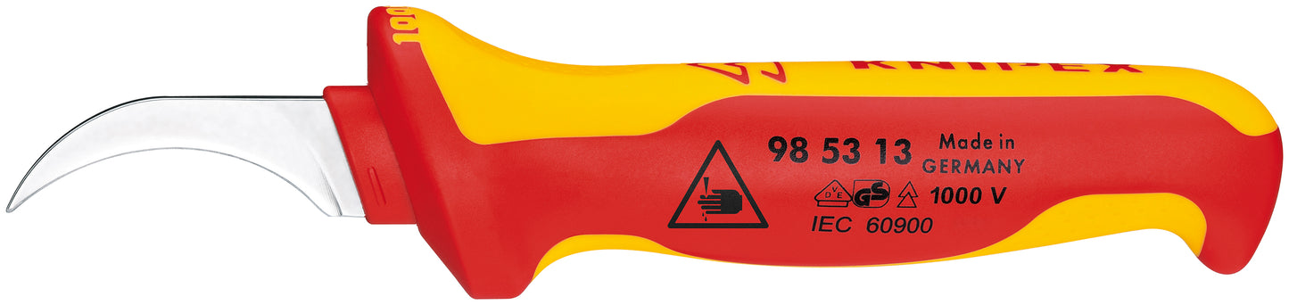 Knipex 98 53 13 Dismantling Knife-1000V Insulated - KNIPEX Tools