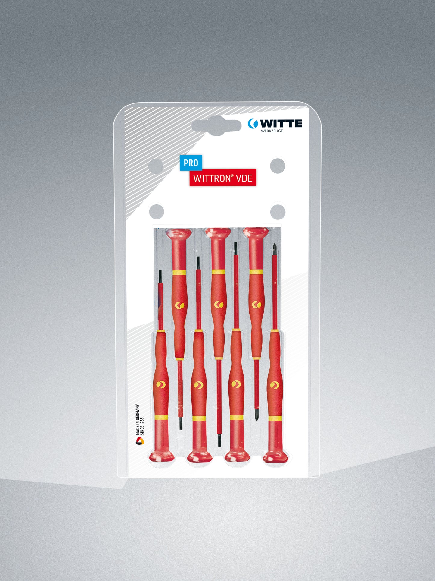 Knipex 9T 89377 PRO WITTRON VDE 1000V Insulated 7 Pc Set: 4 Slotted, 2 Phillips in Clamshell - KNIPEX Tools