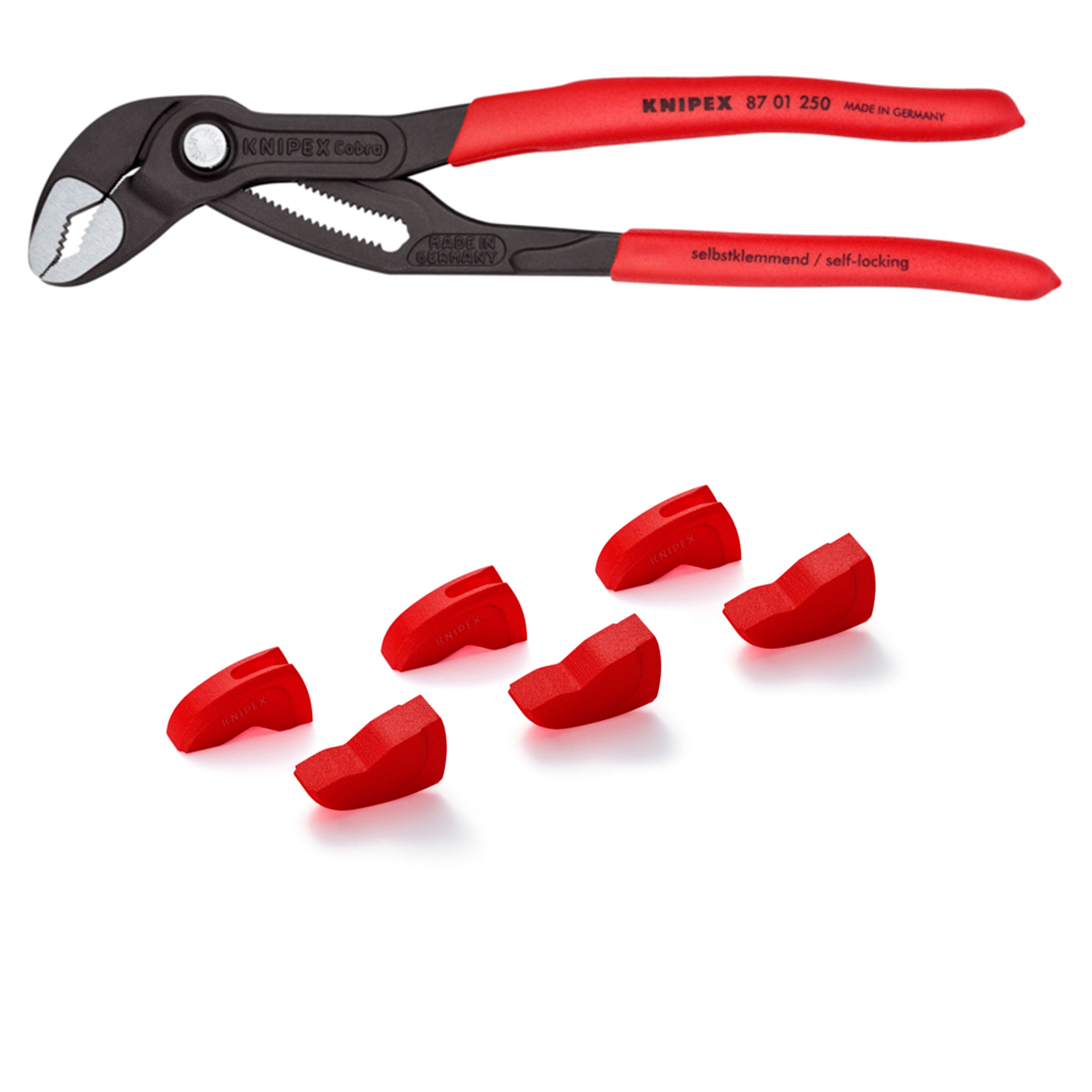 KNIPEX 10" COBRA WITH 3 PAIRS OF JAW PROTECTORS Uberlegen