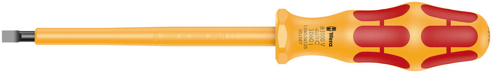 WERA 05051587001 1060 I VDE-INSULATED KRAFTFORM SLOTTED SCREWDRIVER, 1 X 5.5 X 125 MM