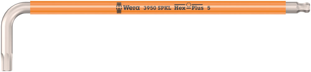 WERA 05022665001 3950 SPKL MULTICOLOUR L-KEY, METRIC, STAINLESS 5.0MM * MUST BE ORDERED IN BOX QTY OF 10
