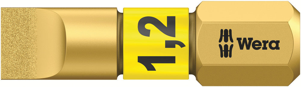 WERA 05056176001 800/1 BDC 1.2 X 6.5 X 25 MM SLOTTED BITS, BITORSION