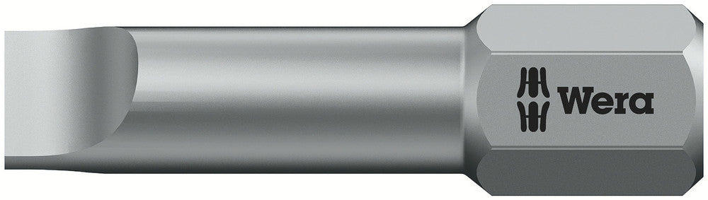 WERA 05056225001 800/1 TZ 1.0 X 5.5 X 25 MM SLOTTED BITS, TORSION ZONE