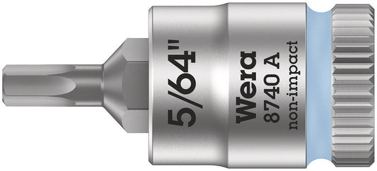WERA 05003380001 8740 A HEX-PLUS SW 5/64" ZYKLOP BIT SOCKET WITH 1/4" DRIVE