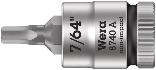 WERA 05003382001 8740 A HEX-PLUS SW 7/64" ZYKLOP BIT SOCKET WITH 1/4" DRIVE