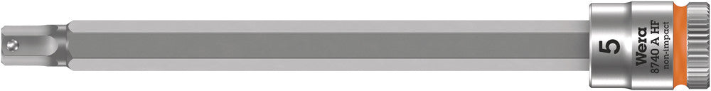 WERA 05003336001 8740 A HF ZYKLOP BIT SOCKET WITH 1/4" DRIVE WITH HOLDING FUNCTION, 5,0 X 100 MM