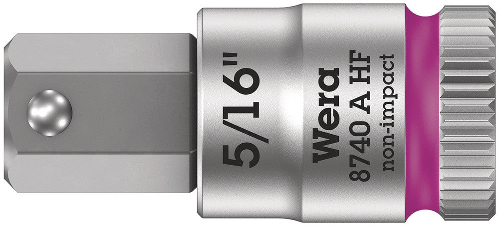 WERA 05003389001 8740 A HF HEX-PLUS SW 5/16" ZYKLOP BIT SOCKET WITH 1/4" DRIVE HOLDING FUNCTION