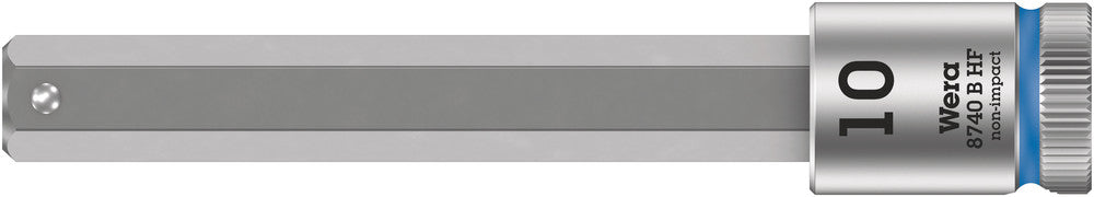 WERA 05003044001 8740 B HF HEX-PLUS SW 10,0 X 100 MM ZYKLOP BIT SOCKET WITH 3/8" DRIVE HOLDING FUNCTION