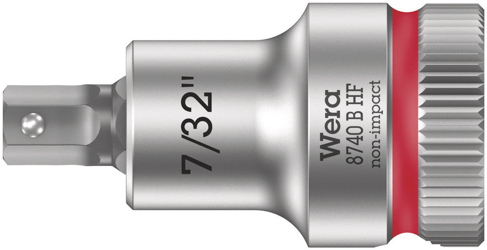WERA 05003087001 8740 B HF HEX-PLUS SW 7/32" X 35 MM ZYKLOP BIT SOCKET WITH 3/8" DRIVE HOLDING FUNCTION