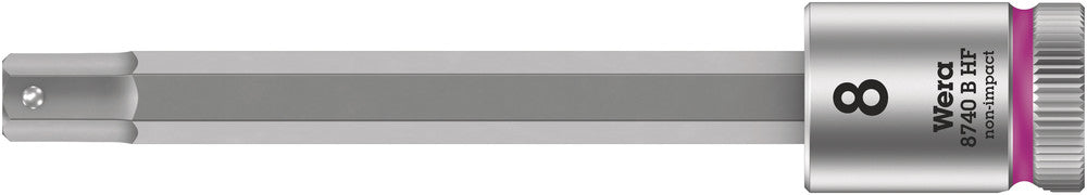 WERA 05003040001 8740 B HF HEX-PLUS SW 8,0 X 100 MM ZYKLOP BIT SOCKET WITH 3/8" DRIVE HOLDING FUNCTION