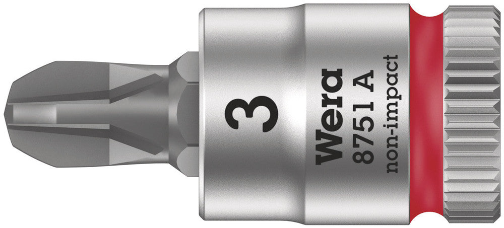 WERA 05003352001 8751 A PH ZYKLOP BIT SOCKET WITH 1/4" DRIVE, PH 3 X 28 MM