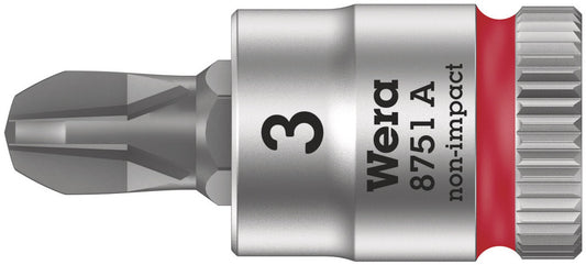 WERA 05003352001 8751 A PH ZYKLOP BIT SOCKET WITH 1/4" DRIVE, PH 3 X 28 MM