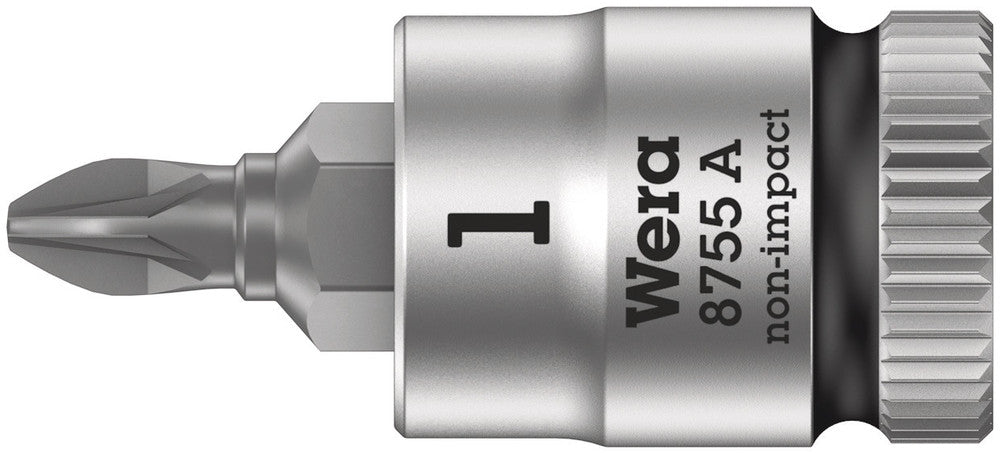 WERA 05003353001 8755 A PZ ZYKLOP BIT SOCKET WITH 1/4" DRIVE, PZ 1 X 28 MM