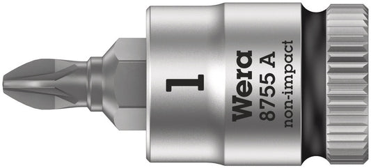 WERA 05003353001 8755 A PZ ZYKLOP BIT SOCKET WITH 1/4" DRIVE, PZ 1 X 28 MM