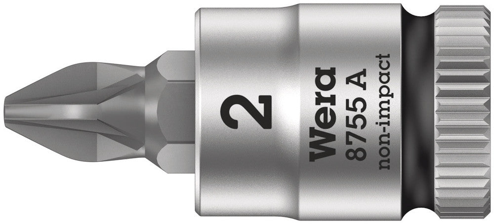 WERA 05003354001 8755 A PZ ZYKLOP BIT SOCKET WITH 1/4" DRIVE, PZ 2 X 28 MM