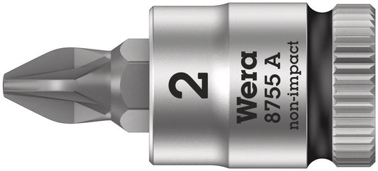 WERA 05003354001 8755 A PZ ZYKLOP BIT SOCKET WITH 1/4" DRIVE, PZ 2 X 28 MM