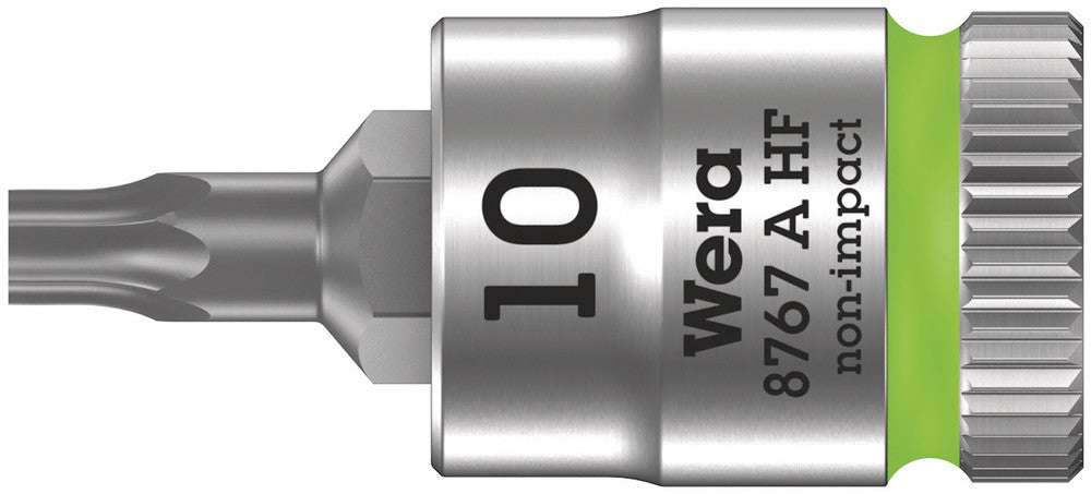 WERA 05003362001 8767 A HF TORX ZYKLOP BIT SOCKET WITH 1/4" DRIVE WITH HOLDING FUNCTION , TX 10 X 28 MM
