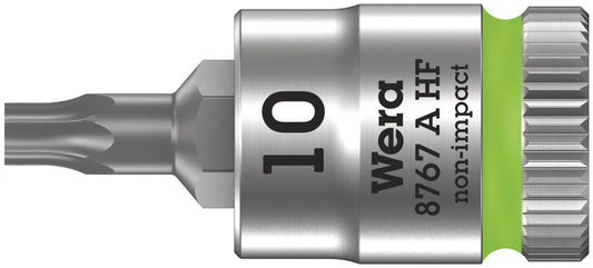 WERA 05003362001 8767 A HF TORX ZYKLOP BIT SOCKET WITH 1/4" DRIVE WITH HOLDING FUNCTION , TX 10 X 28 MM