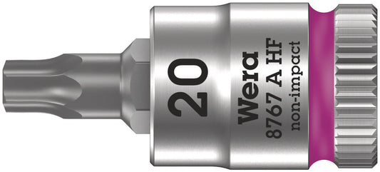 WERA 05003364001 8767 A HF TORX ZYKLOP BIT SOCKET WITH 1/4" DRIVE WITH HOLDING FUNCTION , TX 20 X 28 MM
