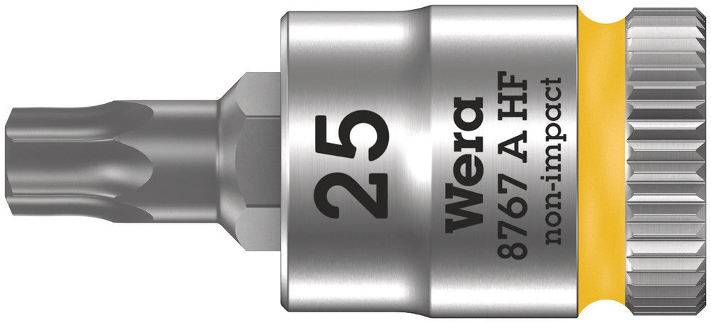 WERA 05003365001 8767 A HF TORX ZYKLOP BIT SOCKET WITH 1/4" DRIVE WITH HOLDING FUNCTION , TX 25 X 28 MM