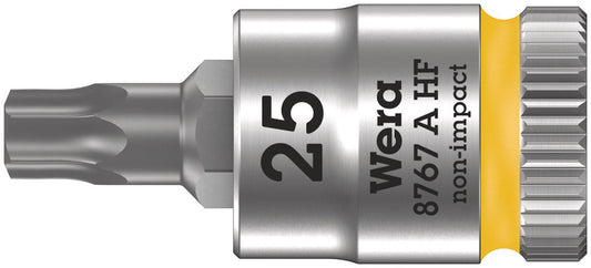 WERA 05003365001 8767 A HF TORX ZYKLOP BIT SOCKET WITH 1/4" DRIVE WITH HOLDING FUNCTION , TX 25 X 28 MM