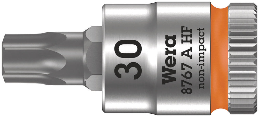 WERA 05003369001 8767 A HF TORX ZYKLOP BIT SOCKET WITH 1/4" DRIVE WITH HOLDING FUNCTION , TX 30 X 28 MM