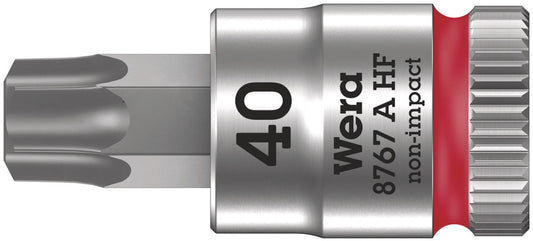 WERA 05003371001 8767 A HF TORX ZYKLOP BIT SOCKET WITH 1/4" DRIVE WITH HOLDING FUNCTION , TX 40 X 28 MM