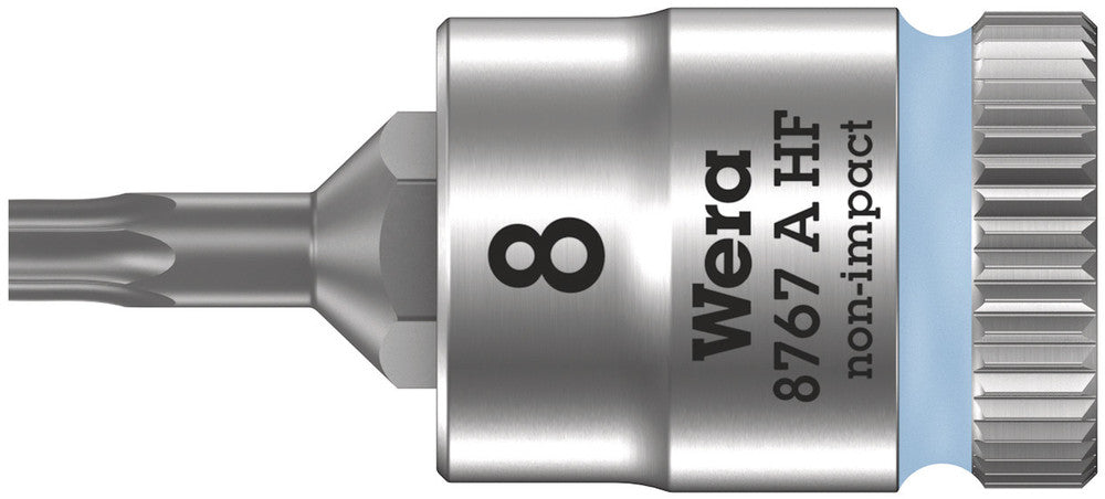 WERA 05003360001 8767 A HF TORX ZYKLOP BIT SOCKET WITH 1/4" DRIVE WITH HOLDING FUNCTION , TX 8 X 28 MM