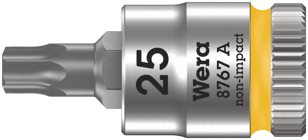 WERA 05003392001 8767 A TORX ZYKLOP BIT SOCKET WITH 1/4" DRIVE, TX 25 X 28 MM (NO HF!!!)