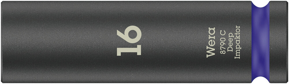 WERA 05004833001 8790 C IMPAKTOR DEEP SOCKET WITH 1/2" DRIVE, 16 X 83 MM