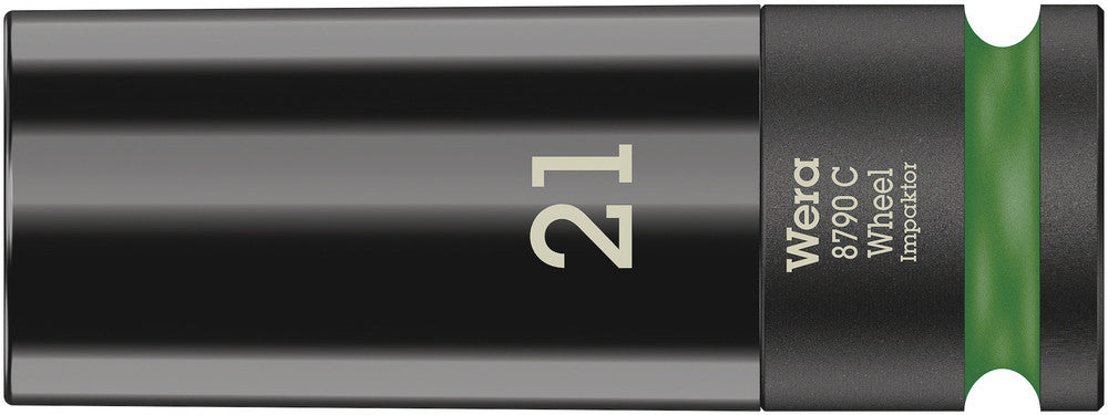 WERA 05004592001 8790 C 1/2" SQUARE DRIVE IMPACT SOCKET WITH SLEEVE; 21MM