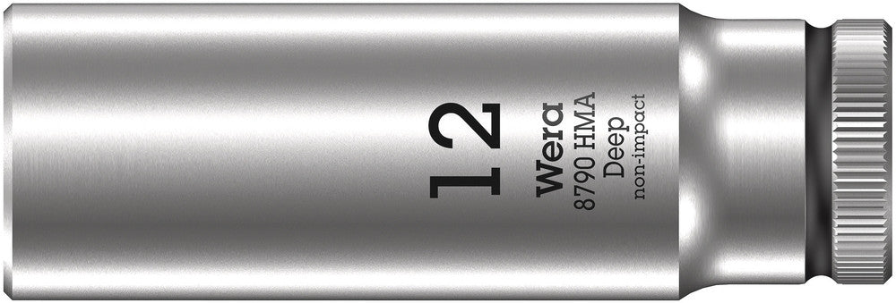 WERA 05004509001 8790 HMA DEEP SOCKETS (1/4" DRIVE SOCKETS - DEEP - 6-POINT) 1/4" DEEP SOCKET SW 12 BLACK