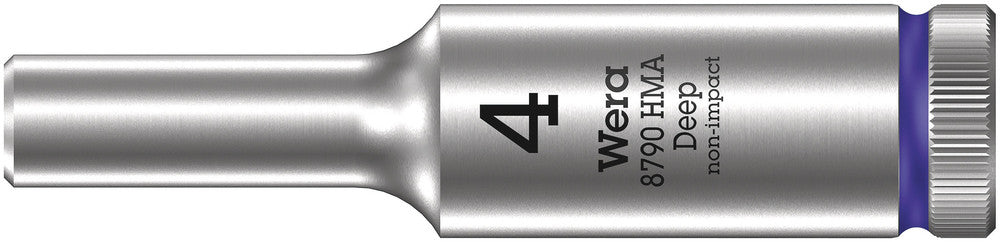 WERA 05004500001 8790 HMA DEEP SOCKETS (1/4" DRIVE SOCKETS - DEEP - 6-POINT) 1/4" DEEP SOCKET SW 4 VIOLETT