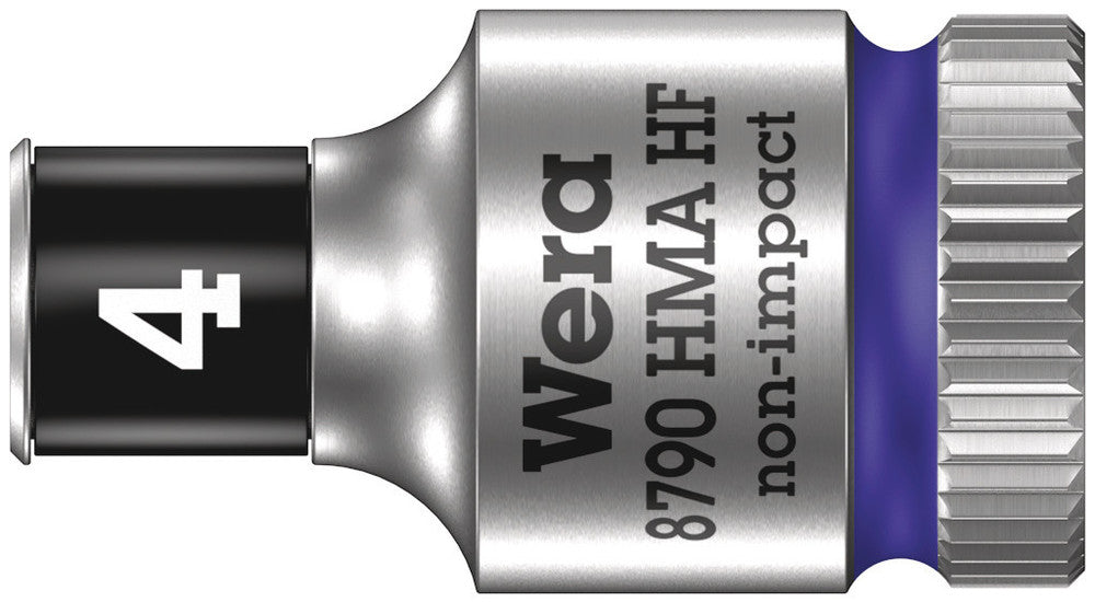 WERA 05003717001 8790 HMA HF ZYKLOP SOCKET WITH 1/4" DRIVE WITH HOLDING FUNCTION , 4,0 MM