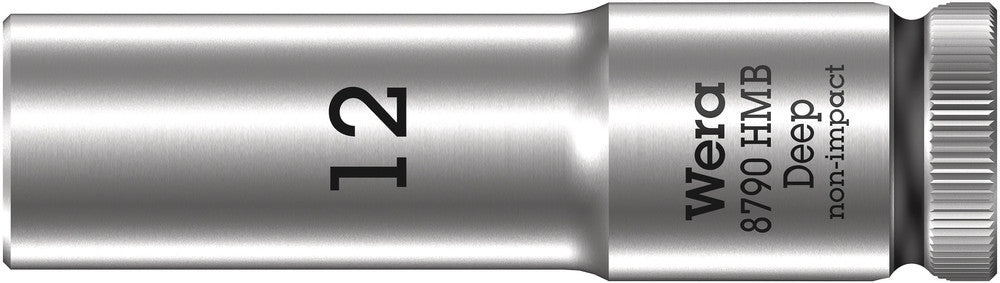 WERA 05004534001 8790 HMB DEEP (3/8" DRIVE SOCKETS - DEEP - 6-POINT) 3/8" DEEP SOCKET SW 12 BLACK