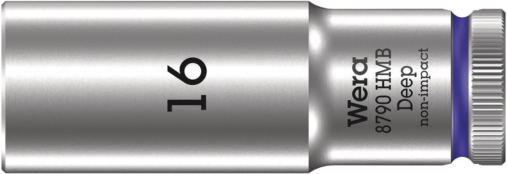 WERA 05004538001 8790 HMB DEEP (3/8" DRIVE SOCKETS - DEEP - 6-POINT) 3/8" DEEP SOCKET SW 16 VIOLETT