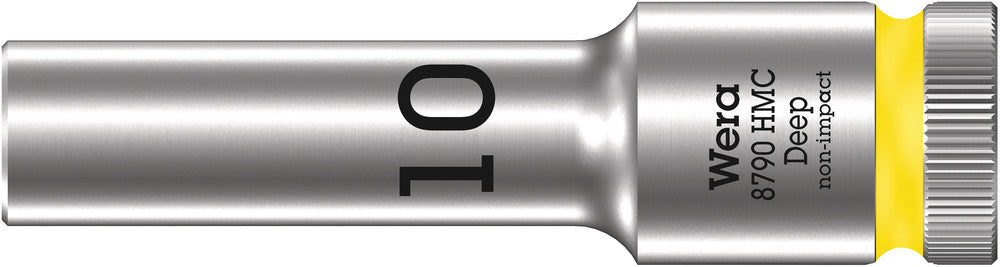 WERA 05004550001 8790 HMC DEEP (1/2" DRIVE SOCKETS - DEEP - 6-POINT) 1/2" DEEP SOCKET SW 10 NEON YELLOW