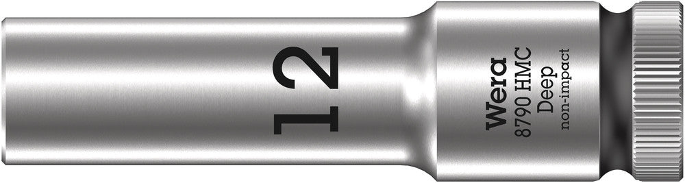 WERA 05004552001 8790 HMC DEEP (1/2" DRIVE SOCKETS - DEEP - 6-POINT) 1/2" DEEP SOCKET SW 12 BLACK