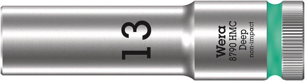 WERA 05004553001 8790 HMC DEEP (1/2" DRIVE SOCKETS - DEEP - 6-POINT) 1/2" DEEP SOCKET SW 13 TURQUOISE